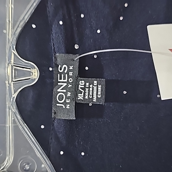 Jones women's Pajamas set Navy long sleeves with stars Size L NWT - Picture 4 of 10